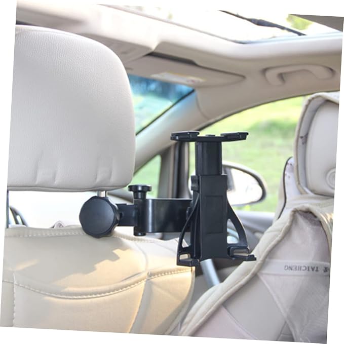 Veemoon Tablet Holder for Car 5-12.9 Inches Universal Phone Stand Seat Headrest Phone Holder Black Prevents Scratches and Damage