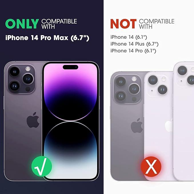 Battery Case for iPhone 14 Pro Max,Upgraded 10800mAh Rechargeable Portable Protective Extended Charger Case Wireless Charging Compatible with iPhone 14 Pro Max (6.7 inch) Charging Cover& Carplay-Black