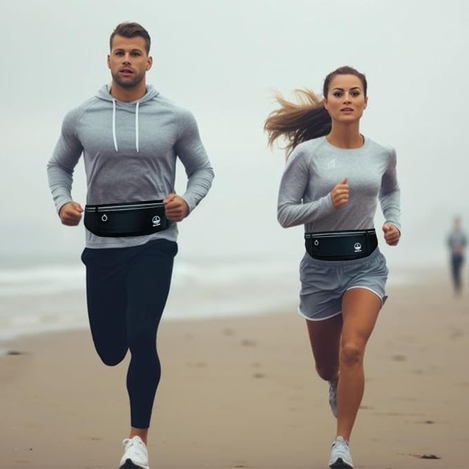 Slim Running Belt Fanny Packs for Women Men, Phone Holder for Running Hiking
