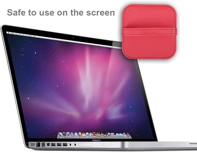 ProCase 4 Pack Screen Cleaning Pad, Elastic Strap Soft Cloth Wipes Screen Cleaner for iPad, iPhone, MacBook, Tablets, Laptop, Cellphone, Computer, Camera, TV Screen -Color Mixed