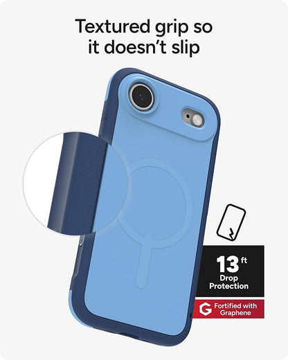 ZAGG Sedona Snap Case for iPhone Air - Blue Royal Ember, Drop Protection (13ft/4m), Graphene-Reinforced Multi-Layer Protection, MagSafe Phone Case with Impact-Absorbing Bumpers, Slim & Lightweight