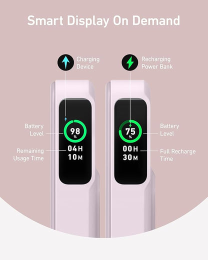 Anker MagGo Power Bank, Qi2 Certified 15W Ultra-Fast MagSafe-Compatible Portable Charger, 10,000mAh Battery Pack with Smart Display and Foldable Stand, For iPhone 15/14/13/12 Only(USB-C Cable Include)