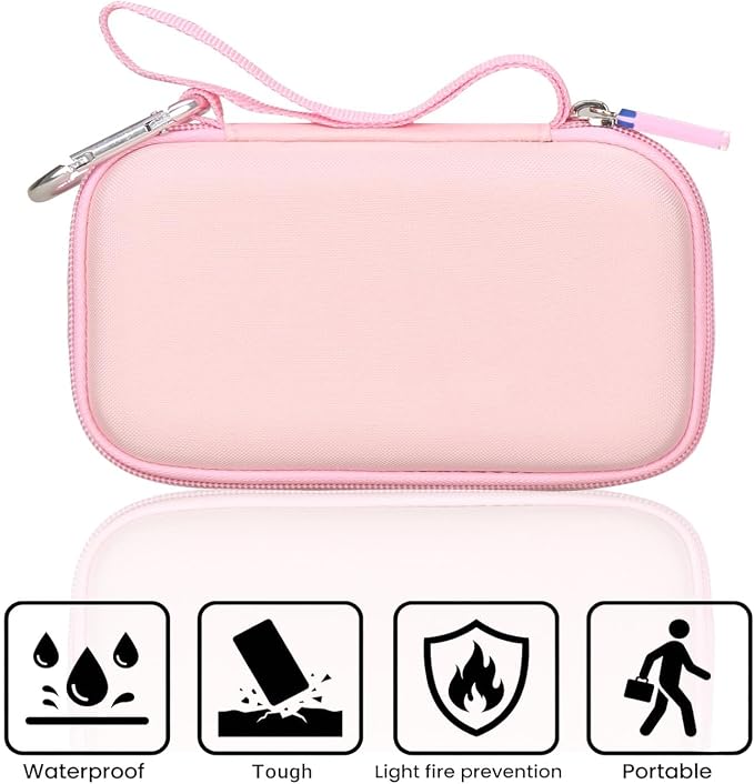 Portable Bank Charger Case for charmast for citicr for VRURC for OHOVIV Fast Charging Battery Protective Case(Pink)