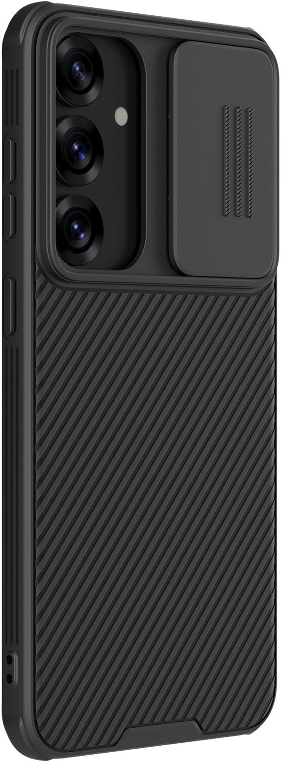 Nillkin for Samsung Galaxy S25 Plus Case with Camera Cover, [Lens Protection] Mil-Grade Shockproof Protective Bumper Hard Cover Slim Phone Case for Galaxy S25 Plus Cases 6.7'' Black