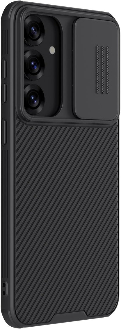Nillkin for Samsung Galaxy S25 Plus Case with Camera Cover, [Lens Protection] Mil-Grade Shockproof Protective Bumper Hard Cover Slim Phone Case for Galaxy S25 Plus Cases 6.7'' Black