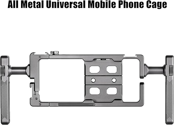 PCR-01 Smartphone Cage Universal Phone Video Rig Kit with Handle, Phone Stabilizer for Video Recording Cell Phone Filming Accessories