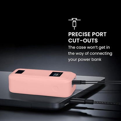 kwmobile Case Compatible with Anker Prime Power Bank 20000mAh 220W - Portable Powerbank Cover - External Battery Charger Bag, Shockproof - Dusty Pink