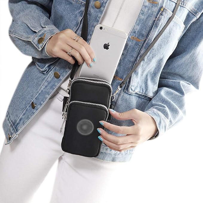 ZGMYC 3-Layers Cellphone Pouch Wristlet Purse Waterproof Sports Armband Shoulder Bag Wallet