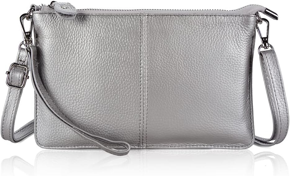 befen Genuine Leather Wristlet Clutch Wallet Purses Small Crossbody Bags for Women with RFID Blocking Card Slots