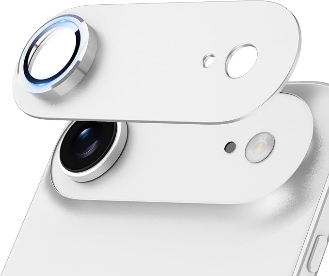 Jeluse Compatible with iPhone Air Camera Lens Protector, Strong Adhesion Full Coverage Metal Aluminum Alloy Ultra Clarity Tempered Glass Camera Screen Protector
