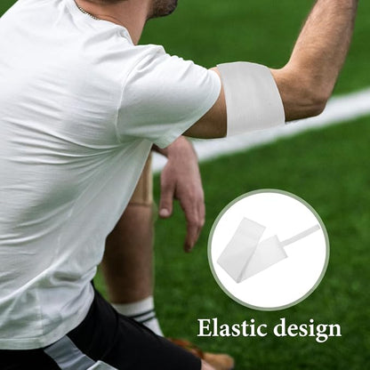 Toddmomy Adjustable Football Captain Armband 4-Pack Elastic Blank Soccer Sports Bands for Team Players Portable Wear-Resistant Sleeve for Basketball and Football