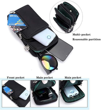 MINTEGRA Crossbody Phone Purse Nylon Shoulder Pouch Walking Wallet Wristlet Sport Armband