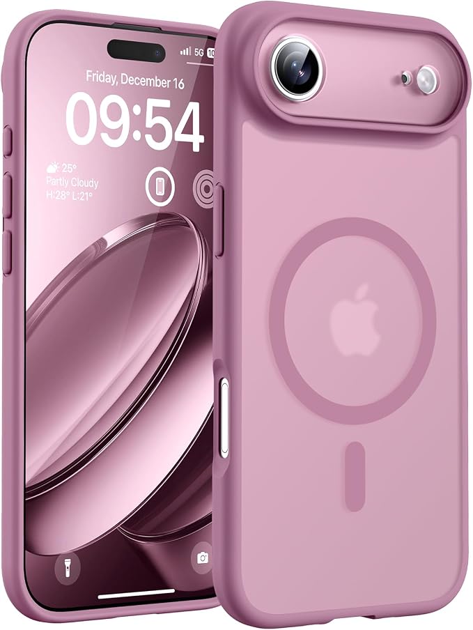 TOCOL for iPhone Air Case, Compatible with Magsafe Charger, Full Camera Protection, Drop Protection, Translucent Matte Phone Case for iPhone 17 Air 6.5 inch (LilacPurple)