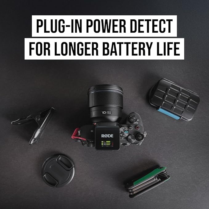 RØDE Wireless GO III (Gen 3) – Compact Wireless Mic – Pristine Audio, 32-bit Float Recording, Automatic Level Control, for Phones, Cameras and Computers (Black)