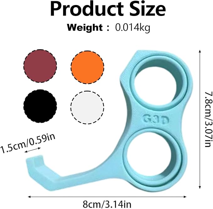 Ergonomic Finger Stand Phone Holder, Finger Phone Holder, Pinky/Ring Finger Grip Strap, Stress-Relieving Toy, Multi-Functional Design, Comfortable Grip, Easy to Carry. (Orange)