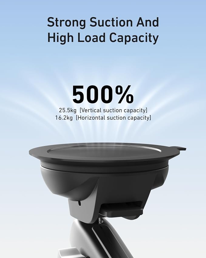 TELESIN Aluminum Suction Cup Car Mount Windshield Window Dashboard Holder with Phone Clip for GoPro Max Mini Hero 13 12 11 10 9 Insta360 X4 X5 DJI Action 4 5pro 6 OSMO 360 Nano iPhone Android AKASO