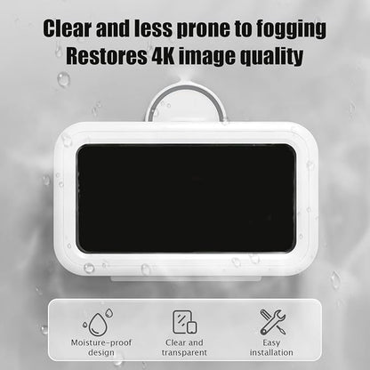 Waterproof Shower Phone Holder with Suction Cup & Enhanced Sound Quality, 360° Rotating Anti-Fog Case, High Sensitivity Touch Screen for Bathroom Bathtub, Fits 4-7" Smartphones2 Packs