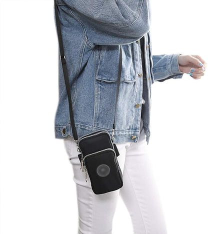 ZGMYC 3-Layers Cellphone Pouch Wristlet Purse Waterproof Sports Armband Shoulder Bag Wallet