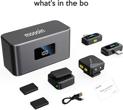 Wireless Collar-Type Microphone-Highly Noise-reducing, Plug-and-Play, 20 Hours of Battery Life, Suitable for Video Recording, Video blogs, Live Streaming-Clear Audio Quality Microphone