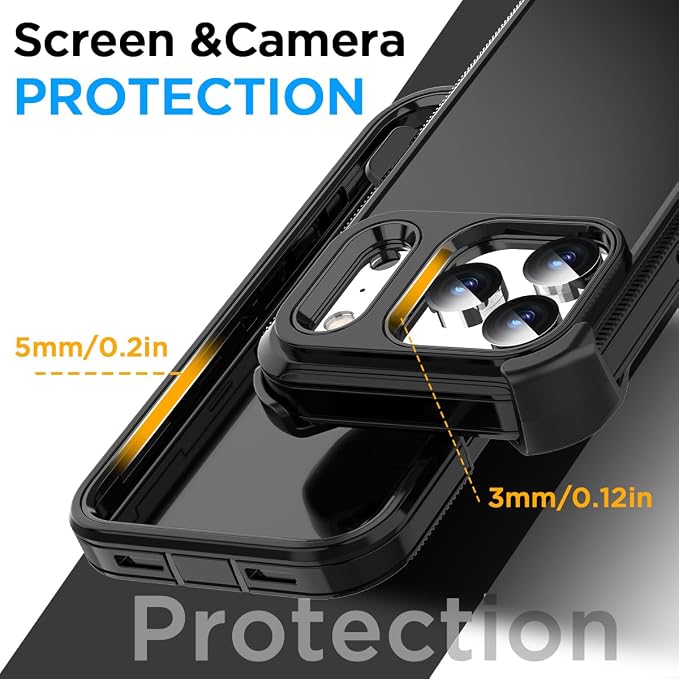 AICase for iPhone 17 Pro Case+Belt-Clip Holster 6.3",Heavy Duty Drop Protection Full Body Rugged Shockproof/Drop Proof/DustProof Military Grade Tough Durable Cover for iPhone 17 Pro 2025_27