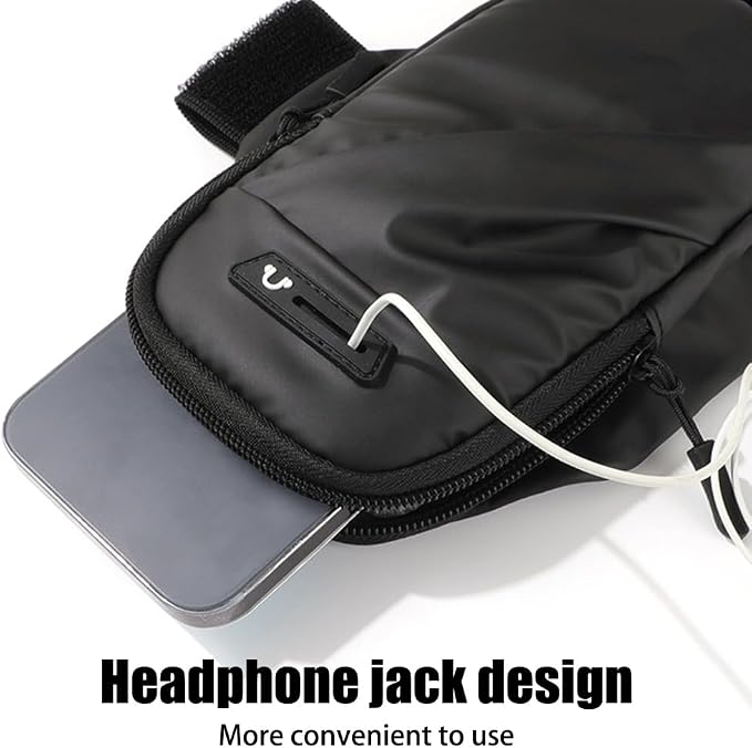 DONGKER Sports Armband Bag,6.8" Running Phone Holder with Key Pouch & Headphone Hole for Jogging Cycling Hiking