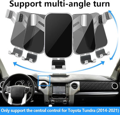 Car Phone Holder for Toyota Tundra 2014 2015 2016 2017 2018 2019 2020 2021 Auto Interior Accessories Best Cell Phones Mount Cellphone Mobile Cradle Charging Navigation Bracket Air Vent Stand