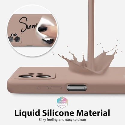 oakxco for Motorola Moto G Power 5G 2023 Phone Case Liquid Silicone, Thin Slim Soft Rubber Gel TPU Plain Simple Cover for Women Girl Cute, Matte Solid Color, Brown