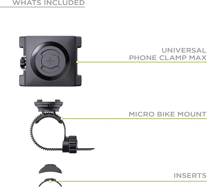 SP CONNECT Universal Bicycle Mobile Phone Holder - Smartphone Bracket Mount for Mountain & Road Bikes - Patented Twist Lock, Strong Clamp-Grip - for 58-85mm Wide Devices - Cycling, Riding Accessories