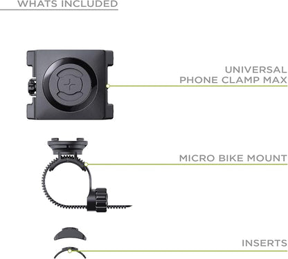SP CONNECT Universal Bicycle Mobile Phone Holder - Smartphone Bracket Mount for Mountain & Road Bikes - Patented Twist Lock, Strong Clamp-Grip - for 58-85mm Wide Devices - Cycling, Riding Accessories