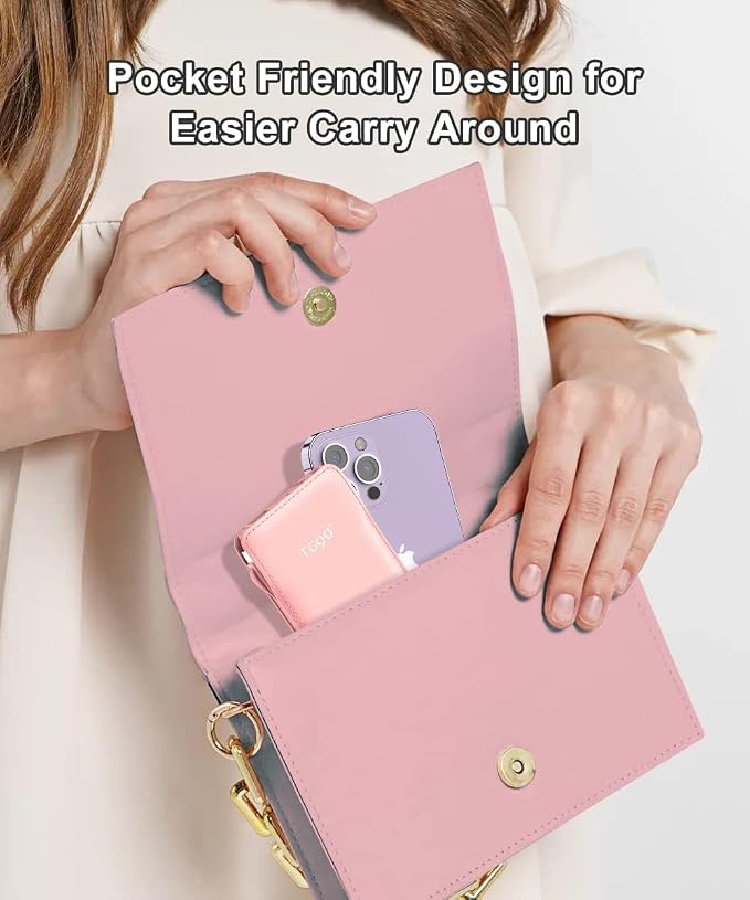 TG90° 10000mah Portable Charger Power Bank with Built-in Cables(No AC Plug),Travel Essentials Battery Pack with Cords Portable Phone Charger Compatible with iPhone and Android Smart Devices