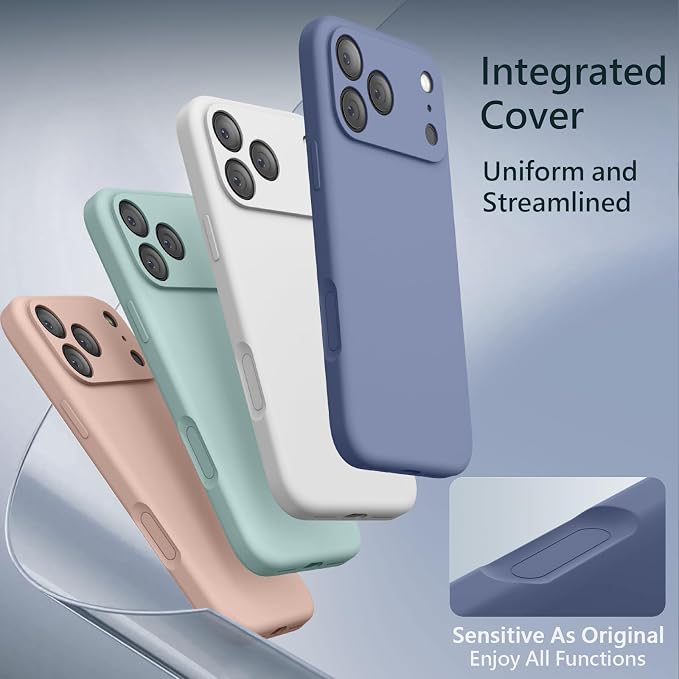 FireNova Magnetic for iPhone 17 Pro Max Case, Compatible with MagSafe, [Integrated Silicone Camera Control Button] [Camera Protection] Anti-Scratch Microfiber Lining Phone Case, 6.9", Lavender Gray