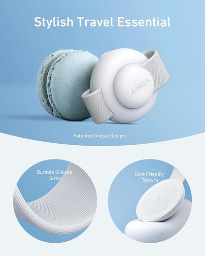 Anker MagSafe Compatible MagGo UFO 3-in-1 Charger, iPhone 17 Wireless Charging Station, 15W Qi2 Certified, Foldable Travel Charging Pad (Aurora White, with Travel Case & Adapter)