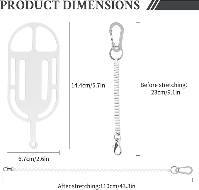HOTEMIA Silicone Phone Lanyard Holder with Carabiner, Universal Phone Strap,Anti-Theft Phone Case with retractable tether