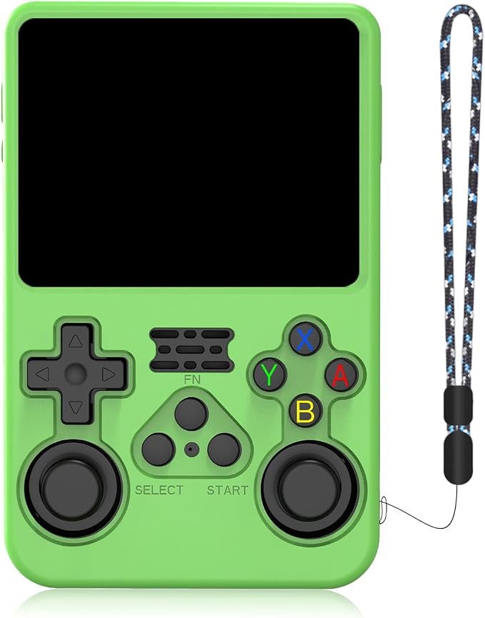 Silicone Protective Case for Anbernic R36S Game Console, Full-Body Protective Cover with Precise Cutout, Shockproof Dustproof Protector Sleeve & Scratch-Resistant Sleeve (Green)