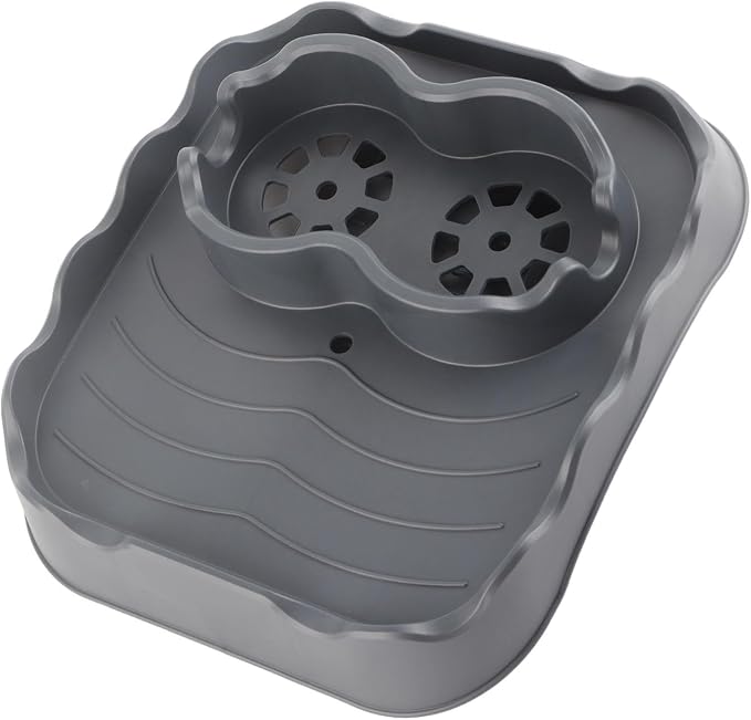 Mumusuki Hot Tub Table Tray, Attachable Cup Holder for Spa Wall, Pool and Hot Tub Accessory Shelf Drinks Snacks Phone Holder for Spa Bathtub(Grey)