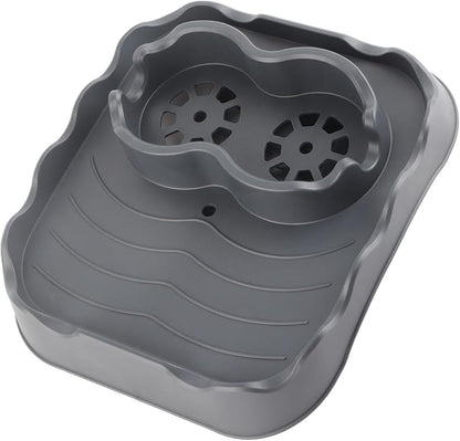 Mumusuki Hot Tub Table Tray, Attachable Cup Holder for Spa Wall, Pool and Hot Tub Accessory Shelf Drinks Snacks Phone Holder for Spa Bathtub(Grey)