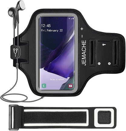 Galaxy Note 20, 20 Ultra Armband, JEMACHE Gym Running Workouts Water Resistant Arm Band Case for Samsung Galaxy Note 20/20 Ultra with Key Holder (Black)