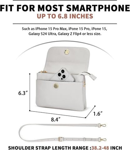 CHOLISS Small Crossbody Bags for Women, Vegan Leather Cell Phone Purse, Mini Travel Purse with Adjustable Strap Womens Gifts