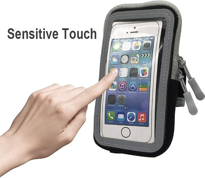 Outdoor Sport Armband for Samsung Galaxy S8 S9 S10 Note 9 10 / Blu Vivo X5 G9 Bold N1 / Motorola G7 Power Phone Band Running Case Waterproof Zip Pouch Bag Holder Pouch Case Wristband Strap