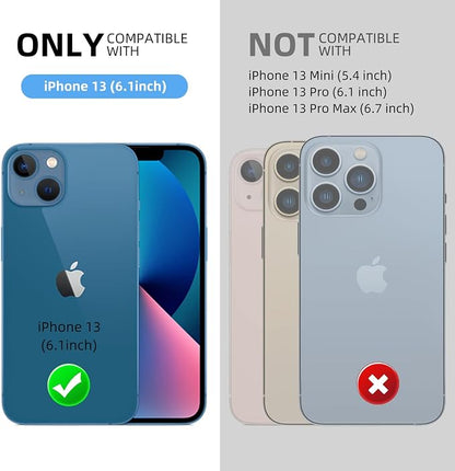 Mitywah Waterproof Case for iPhone 13, Heavy Duty Military Grade Protection Phone Case with Built-in Screen Protector, 360° Full Body Protection Metal Armor Dropproof Case 6.1 inch, Camouflage