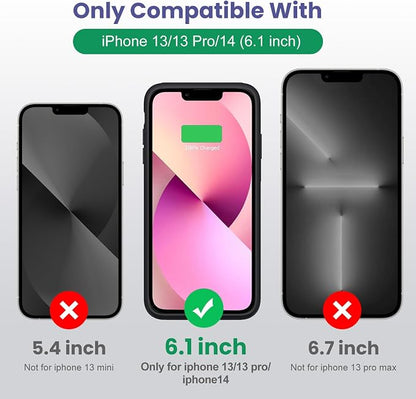 Pxwaxpy Battery Case for iPhone 14/13/13 Pro (6.1 Inch), [2024 Upgraded] Ultra-Slim 7500mAh Portable Extended Charger Case Cover for iPhone 14, iPhone 13, iPhone 13Pro Charging Case (Black)