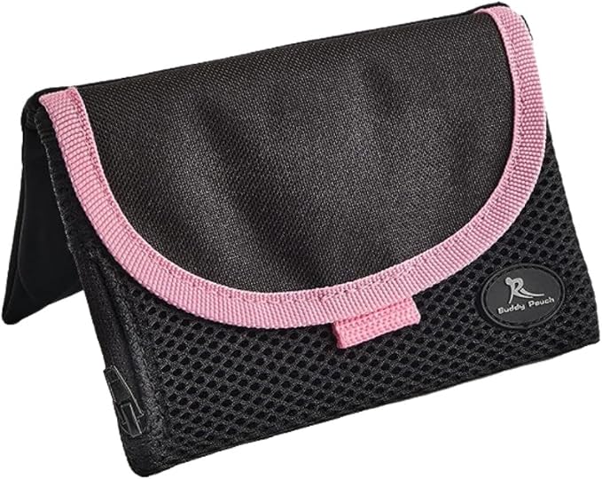 Running Buddy Unisex Running Fanny Pack - Men & Women | Walking, Traveling Waist Pack | Beltess, Chafe & Bounce Free | Water-Resistant & Magnetic Closure | L, XL, XXL | Black or Black & Pink