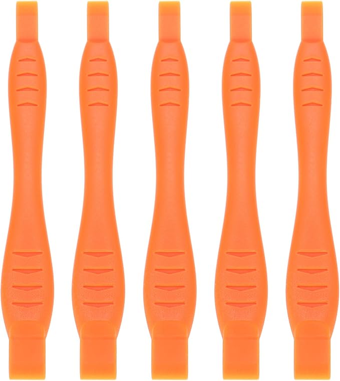 MECCANIXITY 5pcs Universal Pry Spudger Tool, Phone Pry Opening Tool Plastic Crowbar for Cell Phone, PC, Laptop Tablet Screen Repairing, Orange