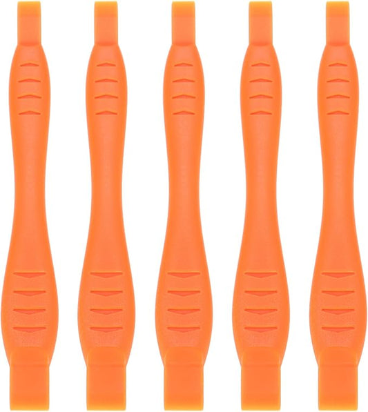 MECCANIXITY 5pcs Universal Pry Spudger Tool, Phone Pry Opening Tool Plastic Crowbar for Cell Phone, PC, Laptop Tablet Screen Repairing, Orange