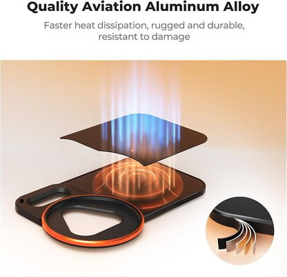 K&F CONCEPT Double-Sided Magnetic Lens Filter Mount Adapter, Compatible with iPhone 17 Pro Max and 58mm Threaded Filters, iPhone Filter Mount (Filter Not Included)