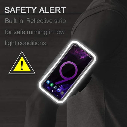 Galaxy Note 10+, 9, 8 Armband, JEMACHE Gym Run Workout Water Resistant Arm Band Case for Samsung Galaxy Note 8/9/10 Plus with Key Holder (Purple)