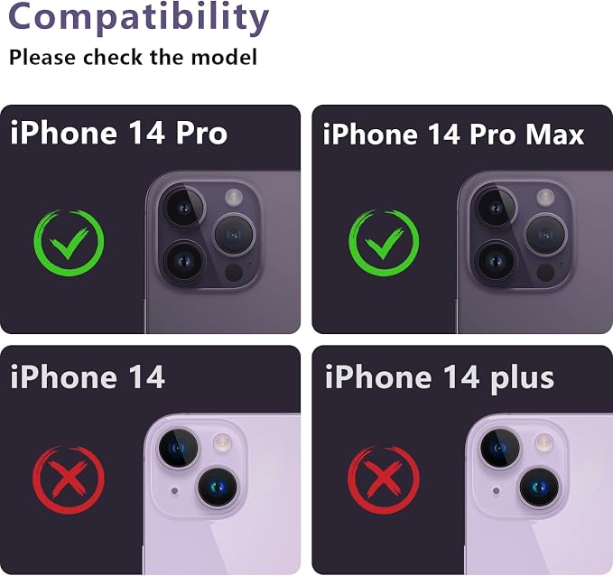 Korecase 2 Pack Camera Protector Compatible with iPhone 14 Pro & iPhone 14 Pro max Whole Piece 9H Tempered Glass Anti Scratch Dust Strong Adhesion full coverage Protective Gold
