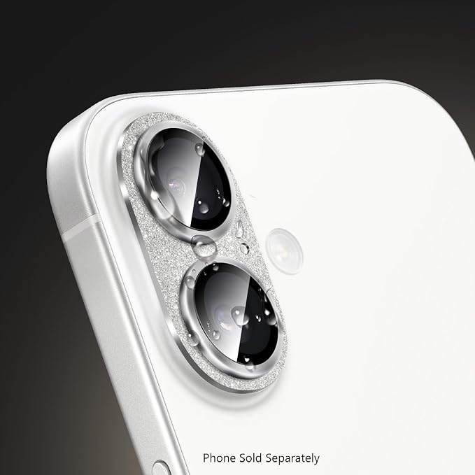 SAHARA - Ultra-Strong Camera Lens Protector for iPhone 16/16 Plus (2-Pack), Glisten, (ZD00160)