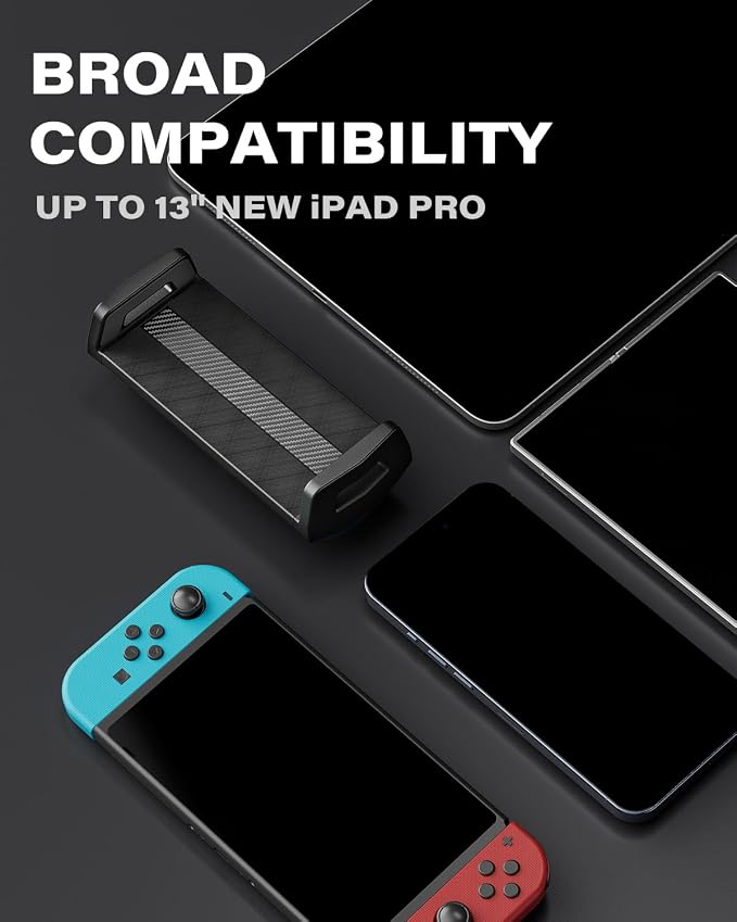 APPS2Car Heavy-Duty Truck Tablet Holder, 4.33" Extra Large Vacuum Suction Cup, Ultra Stable Double-Rib Metal Arm Anti-Shake, Adjustable Tablet Car Mount for iPad fit Pickup Trucks, Semi Truck, Tractor