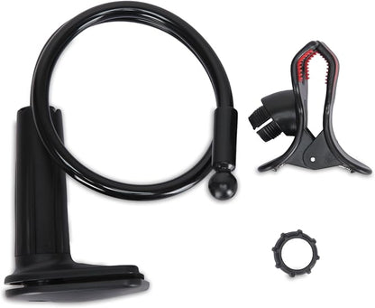 ZTON Universal Cell Phone Holder, Universal Mobile Phone Stand, Lazy Bracket, Flexible Long Arms Clip Mount for iPhone, LG, etc.in Office Bedroom Desktop.(Black)